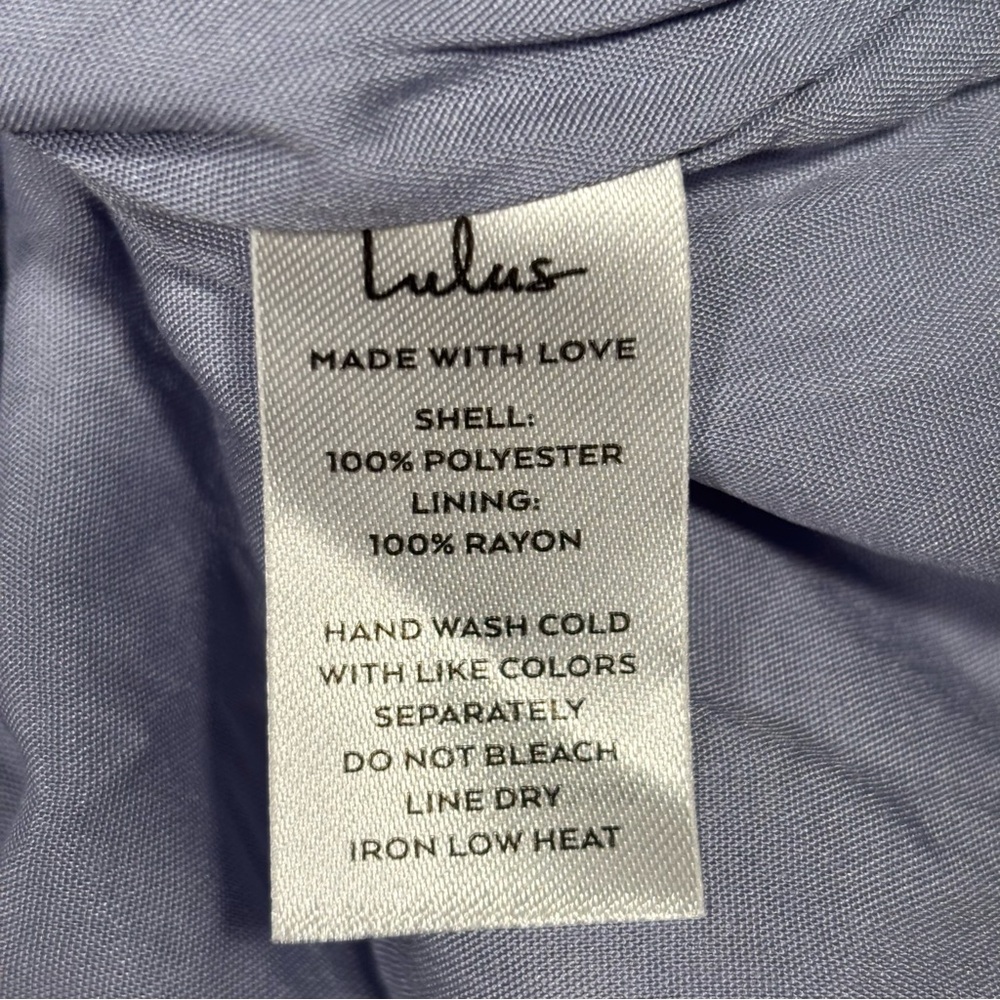 NWT Lulu's Effortless Personality Floral Embroidered Mini Dress Women’s S Blue - Picture 9 of 13